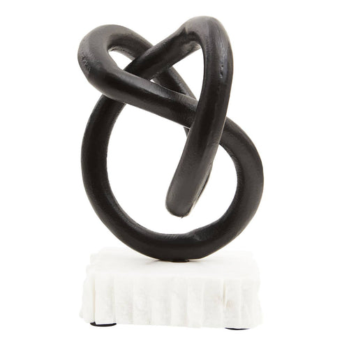 Monica Matte Black Knot Sculpture